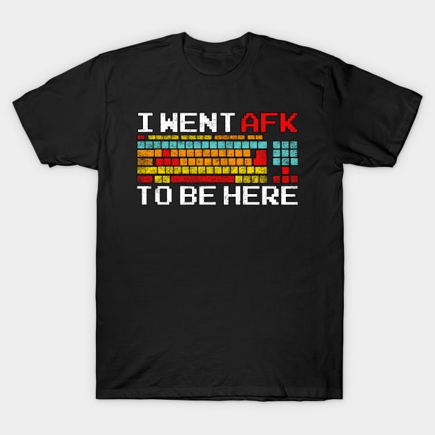 I Went AFK To Be Here - Pc Gamer Video Games Gift T-Shirt by Alex21